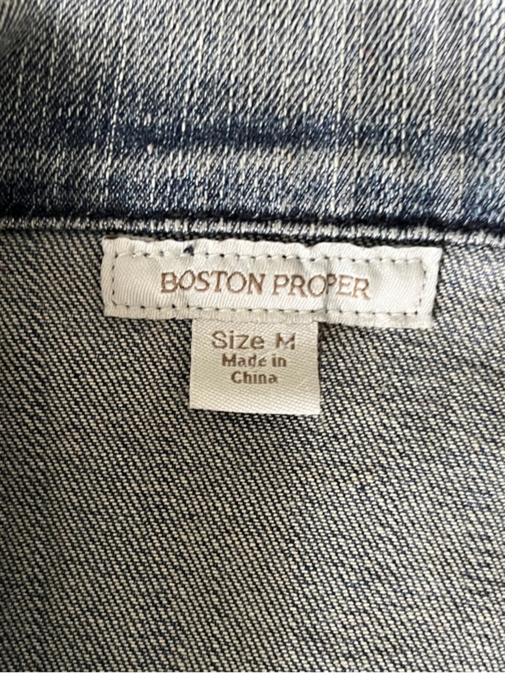 Boston Proper Sleeveless Denim Vest - Size M - New Condition - Picture 7 of 7